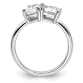 14k WG Certified Lab Grown VS/SI FGH Dia Pear/Radiant Two-stone Complete Ri